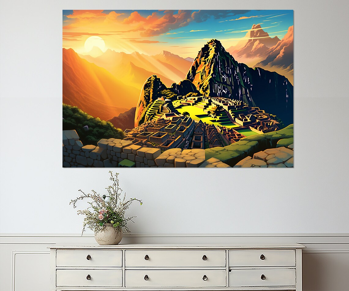 Machu Picchu Ancient Inca Ruins At Sunrise In The Andes Poster