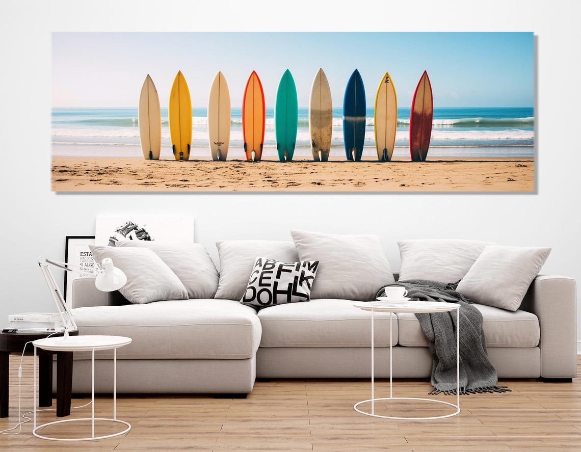 Minimalist Surfing Wall Art Surfboards Print Surfer Gift Surfing Wall Decor Surfing Poster Surfing Print Framed Ready To Hang - Image 3