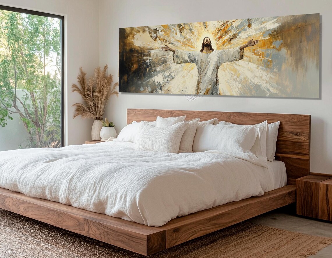Jesus Christ Abstract Religious Art Print, Christian Decor - Image 2