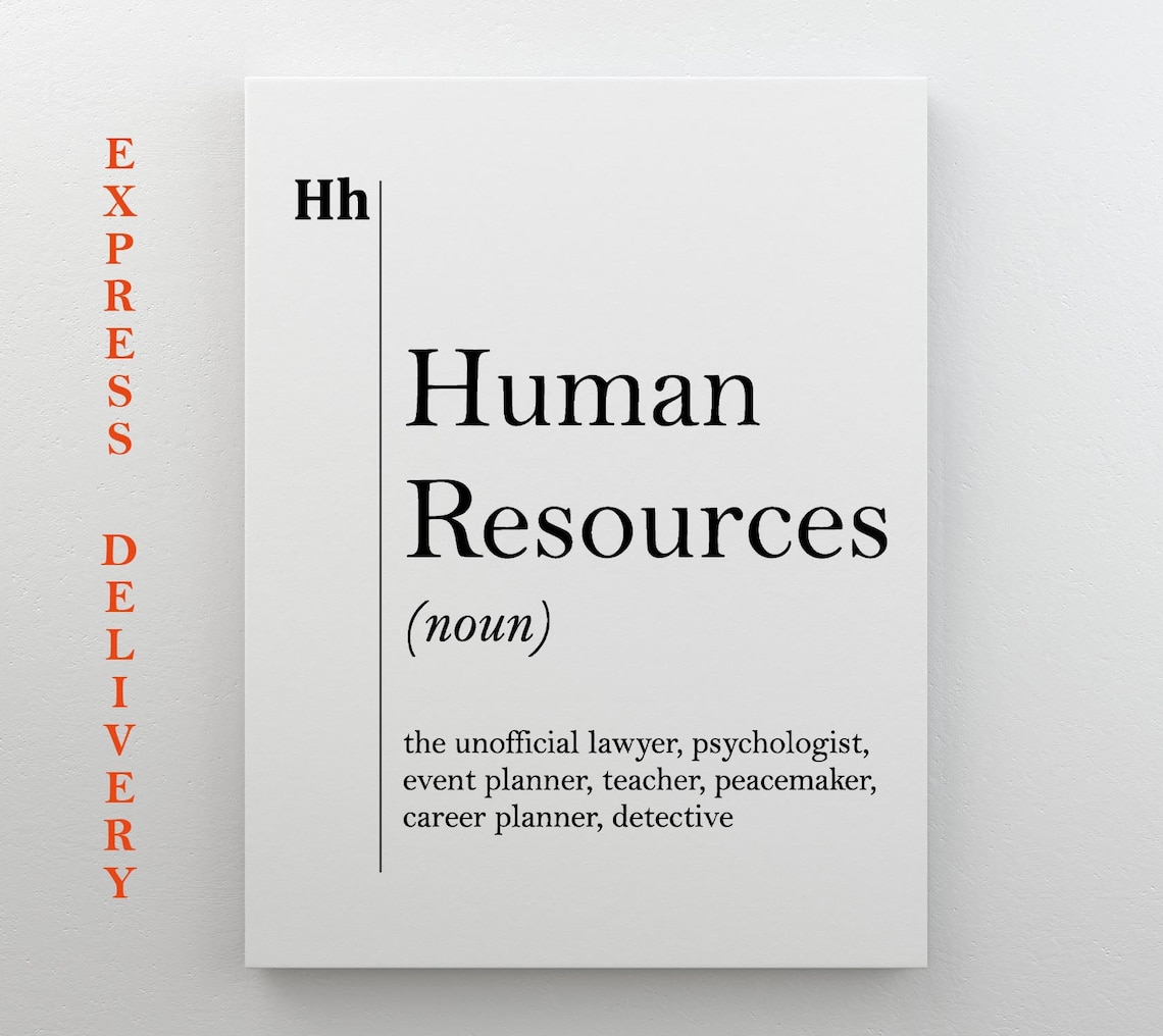 Human Resources Definition Art Print, HR Office Decor