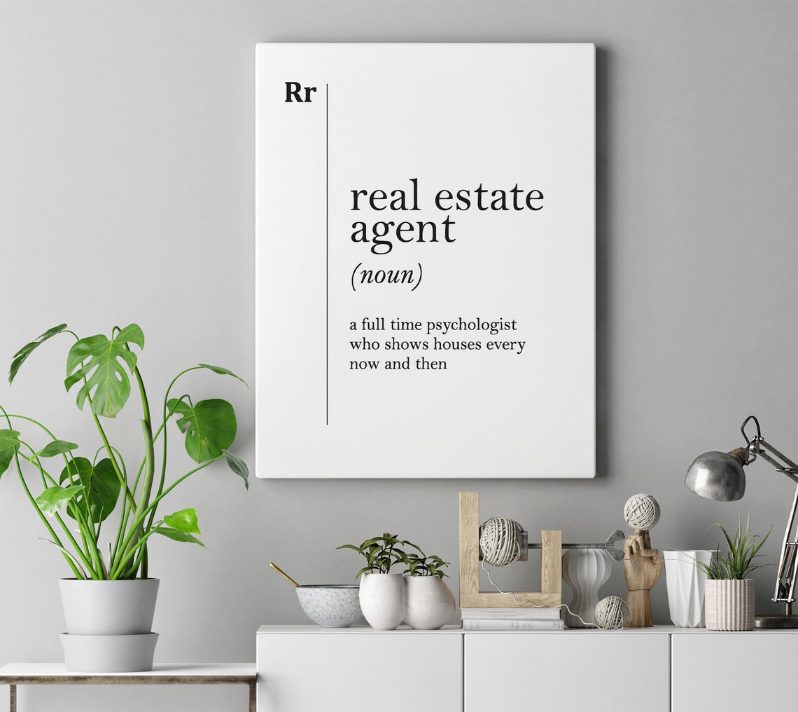 Real Estate Agent Funny Definition Print Realtor Gift for New Agents - Image 4