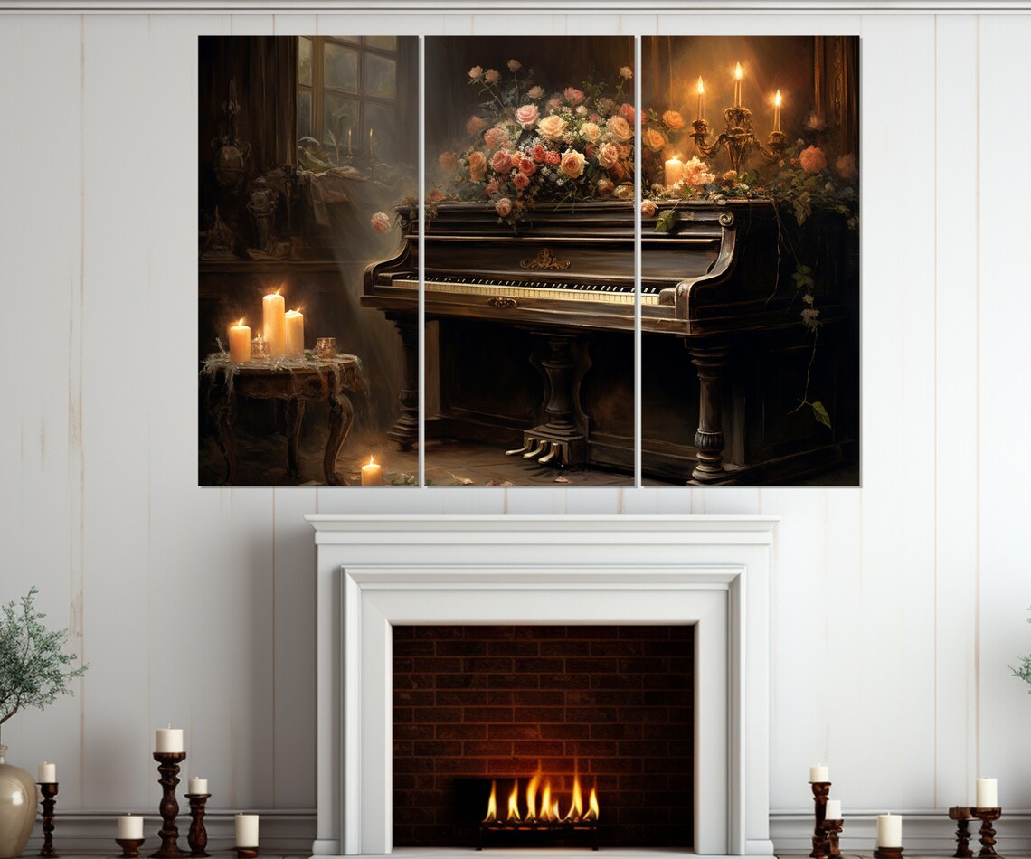 Retro Piano Painting Art Print for Piano Bar Decor - Image 4