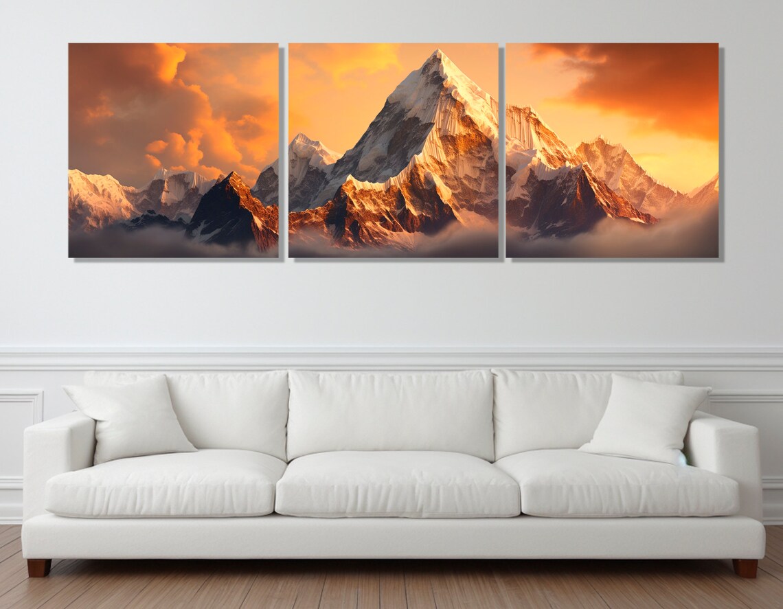 Everest Sunset Himalayas Wall Art Print, Mountain Landscape - Image 3