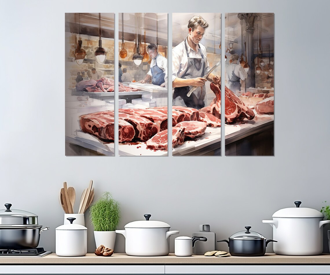 Butcher Shop Kitchen Wall Art Print, Kitchen Decor - Image 2