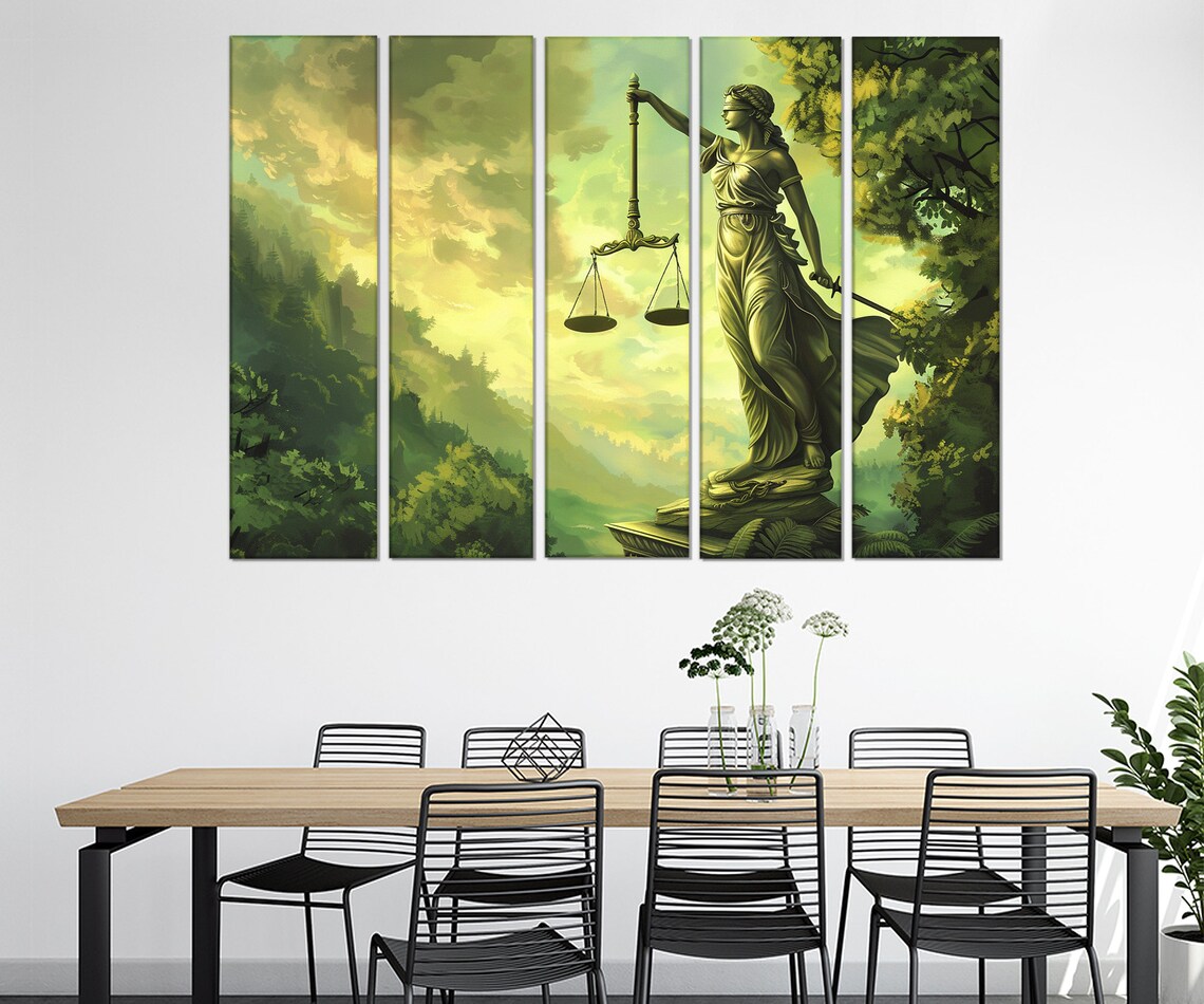 Abstract Lady Justice Lawyer Office Art Print - Image 2
