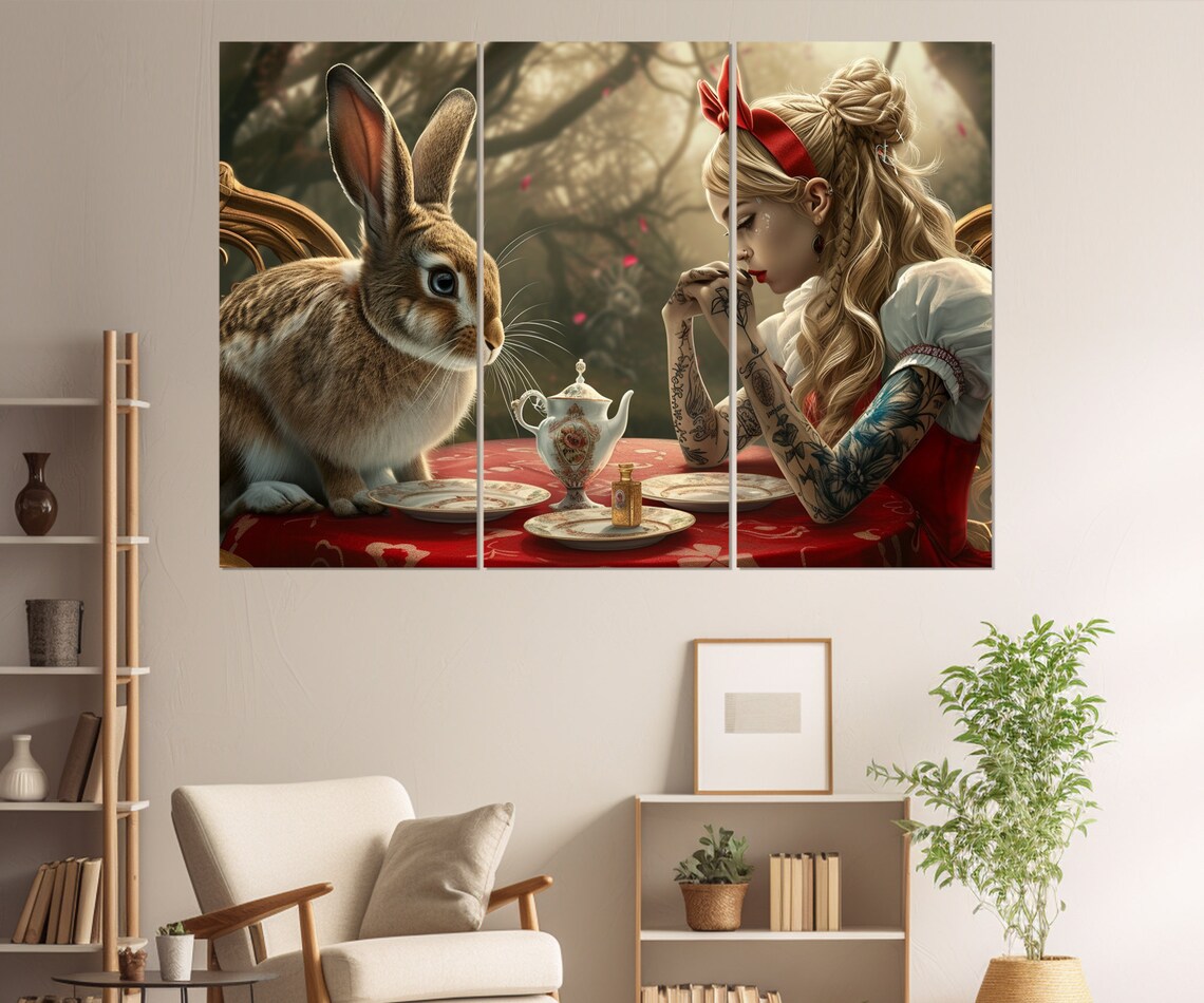 Alice in Wonderland Abstract Nursery Art Print - Image 2