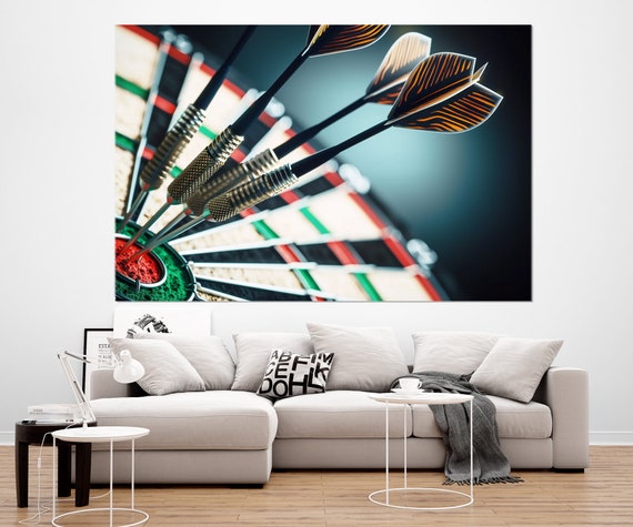 Darts Wall Art Darts Print Motivational Wall Art Darts Player Gift Businessman Gift Sports Bar Decor Framed Ready To Hang