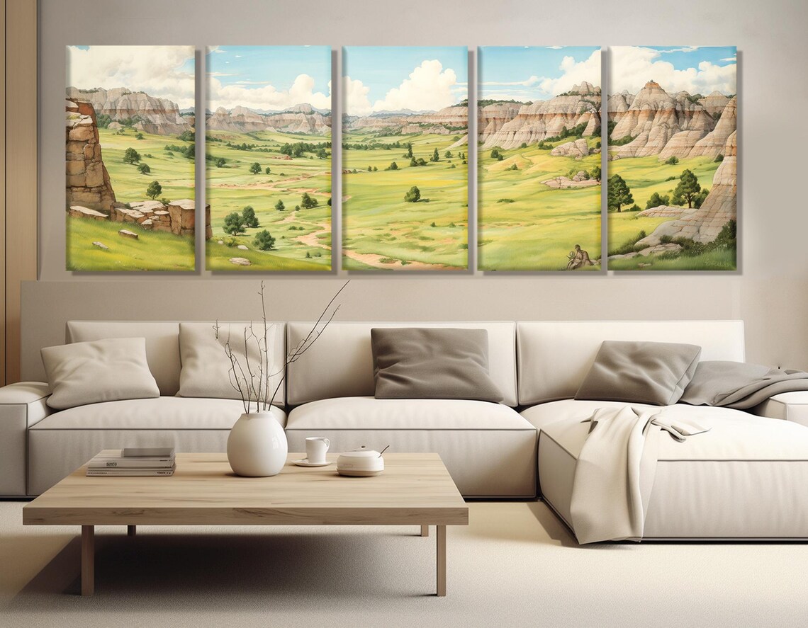 Badlands National Park Eroded Cliffs South Dakota Prairie Travel Poster - Image 2