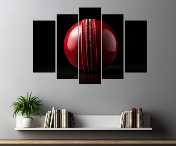 Cricket Wall Art Cricket Ball Print Cricket Player Gift Cricket Club Decor Abstract Cricket Poster Framed And Ready To Hang