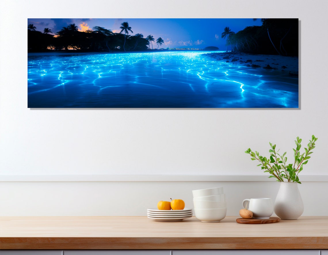 Scenic Vaadhoo Island Maldives Panorama Vaadhoo Print Vaadhoo Painting Vaadhoo Wall Art Framed And Ready To Hang - Image 3