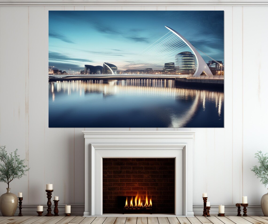 Abstract Dublin Samuel Beckett Bridge Art Print