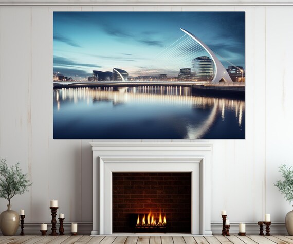Abstract Dublin Samuel Beckett Bridge Art Print