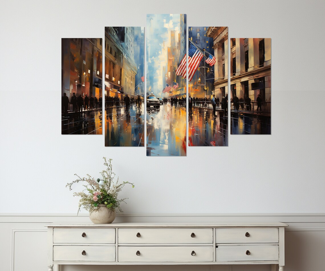New York Stock Exchange, Wall Street Manhattan Travel Poster - Image 3
