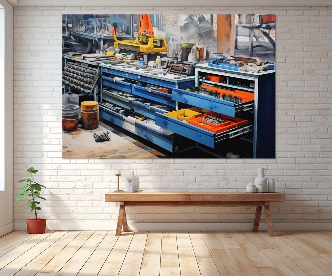 Workshop Wall Art, Mechanic Gift