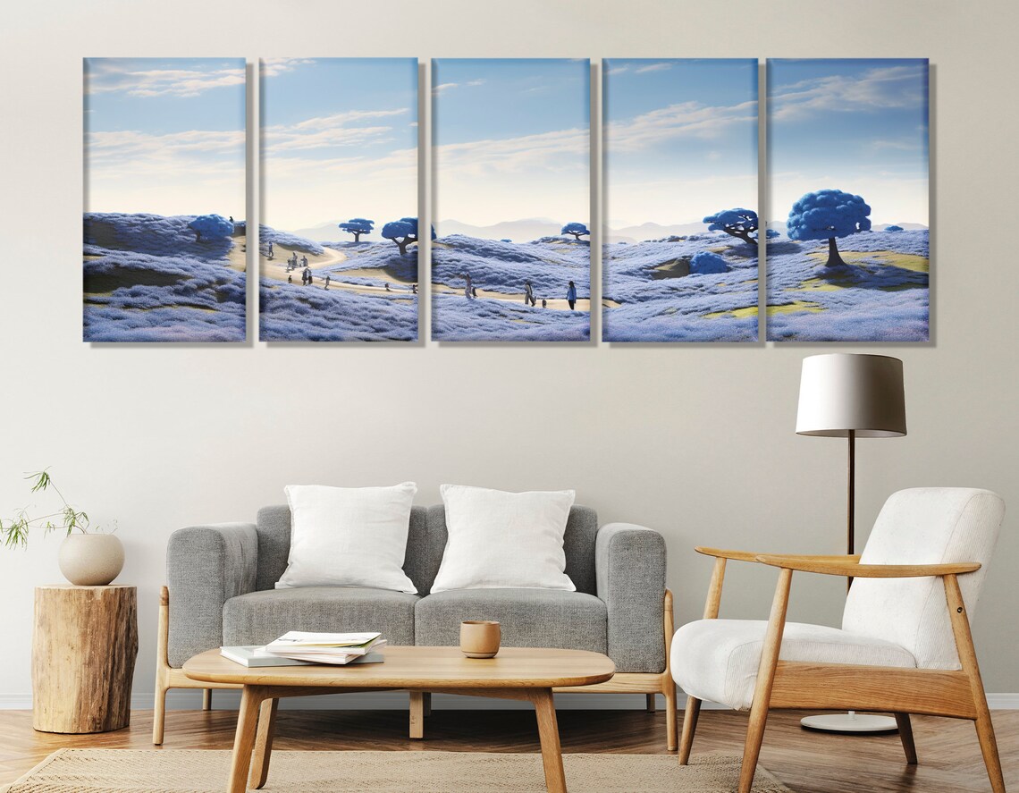 Hitachi Seaside Park Blue Nemophila Flower Hills Spring Japan Poster - Image 3