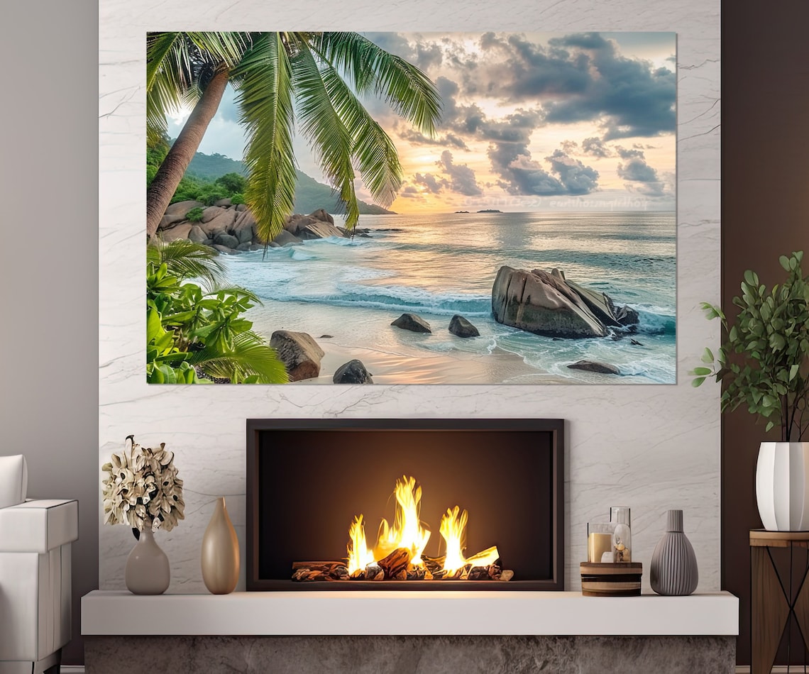 Scenic Tropical Beach, Tropical Ocean Art Print - Image 2