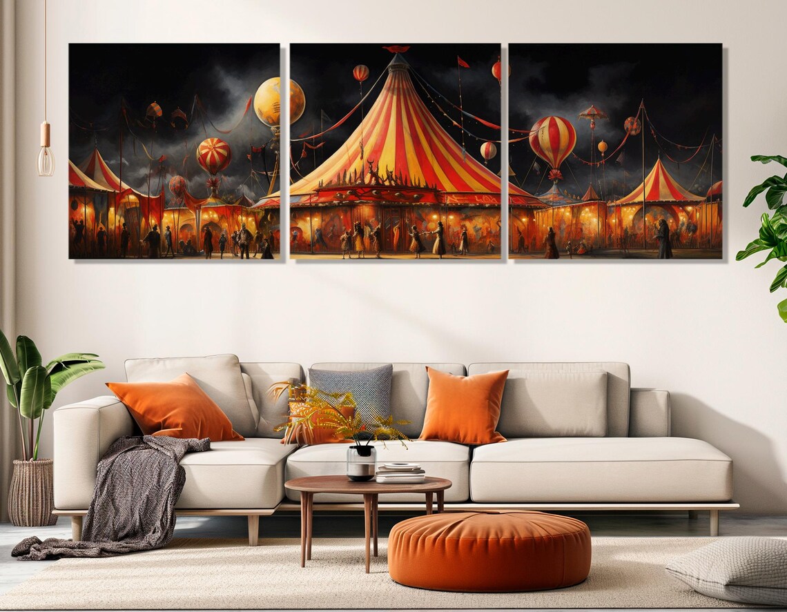 Vintage Street Circus Abstract Poster, Retro Wall Art - Image 4