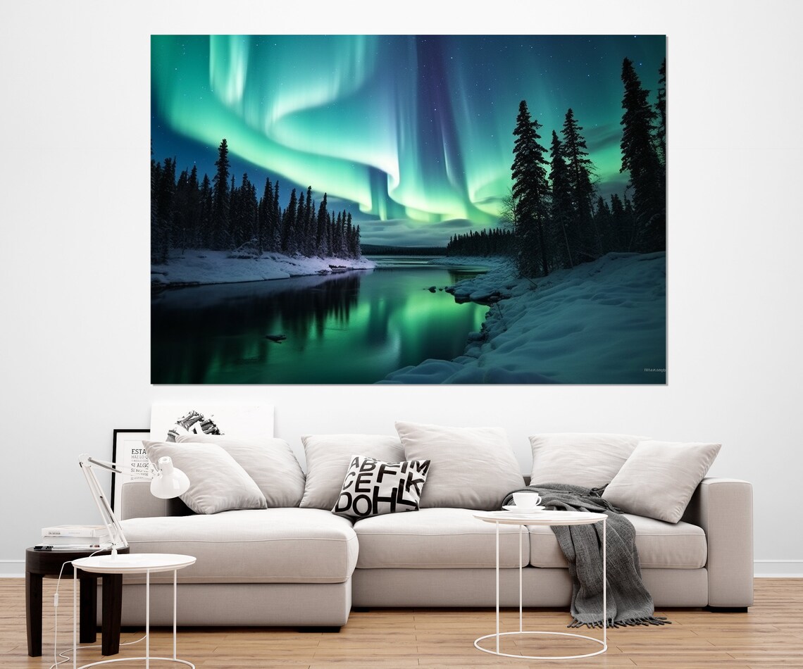 Northern Lights Aurora Borealis Wall Art Print - Image 4