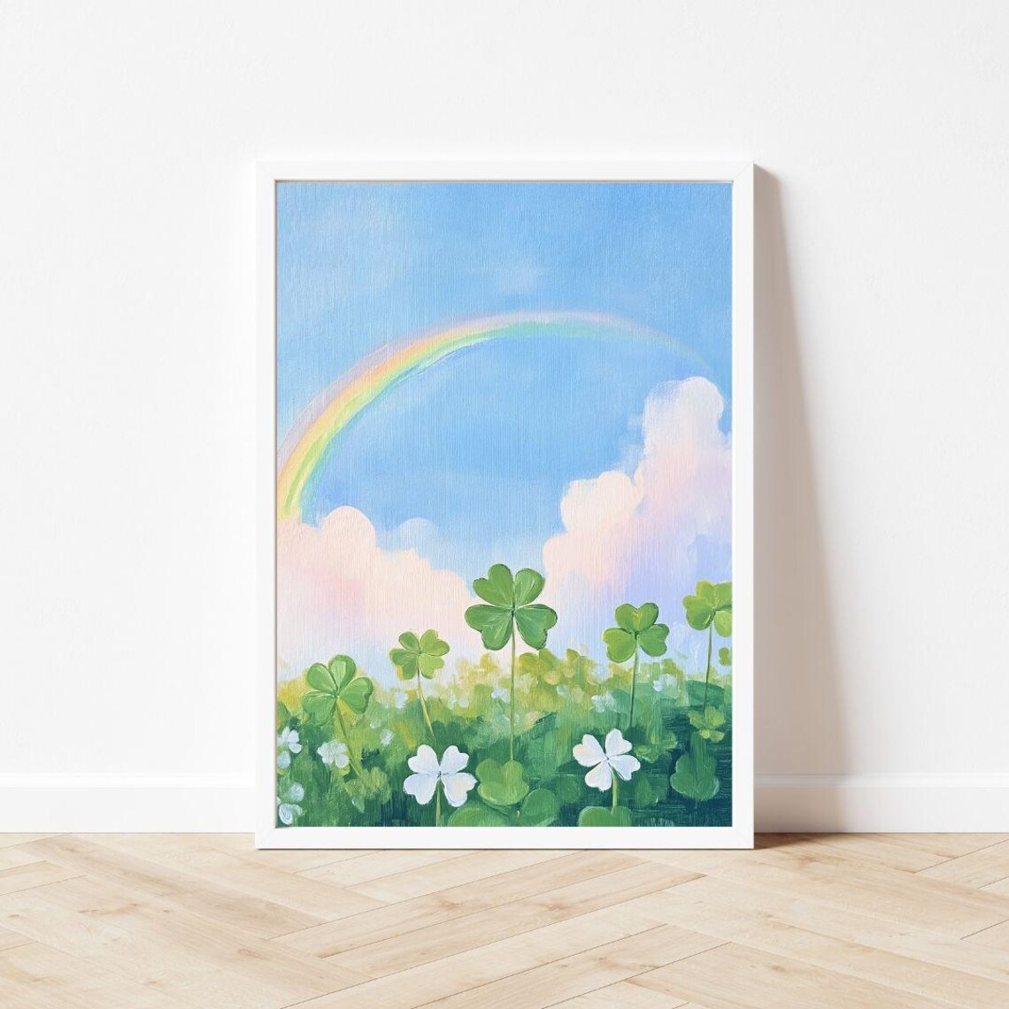 Rainbow Shamrocks St. Patrick's Day Art Print - Image 3
