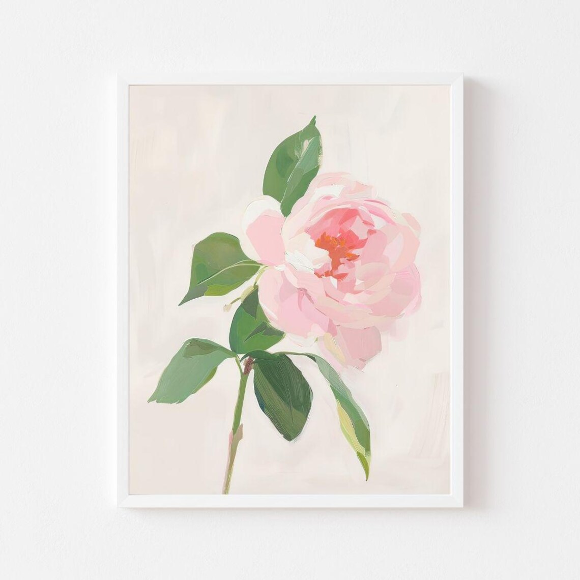 Vintage Pink Rose and Peony Floral Art Print