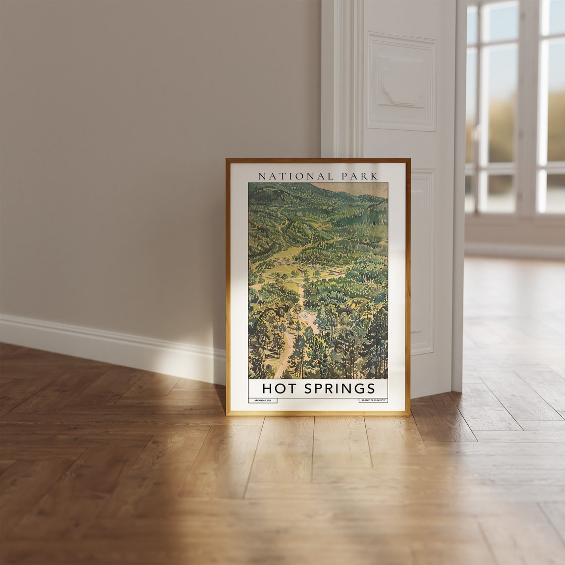 Hot Springs National Park Travel Print Hot Springs Arkansas Travel Poster United States Print Travel Print National Park Wall Art - Image 3