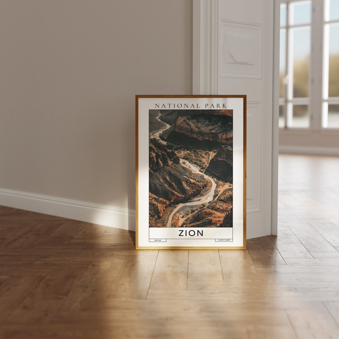 Zion National Park Travel Print Zion Utah Poster Zion Utah National Park Gift Zion Utah Travel Print Zion Utah Wall Art Print Zion Art - Image 3