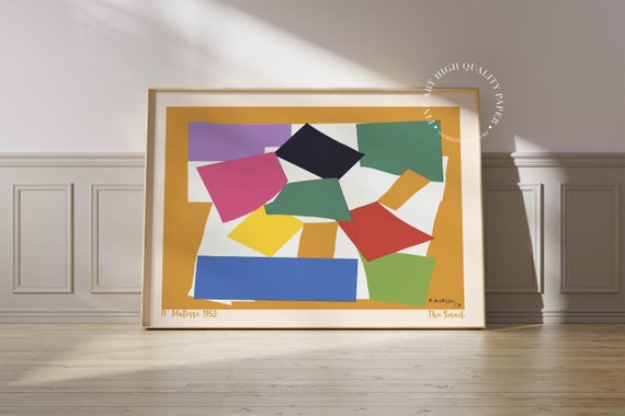 Henri Matisse Print The Snail Mid Century Modern Wall Art Abstract Colorful Poster 1953