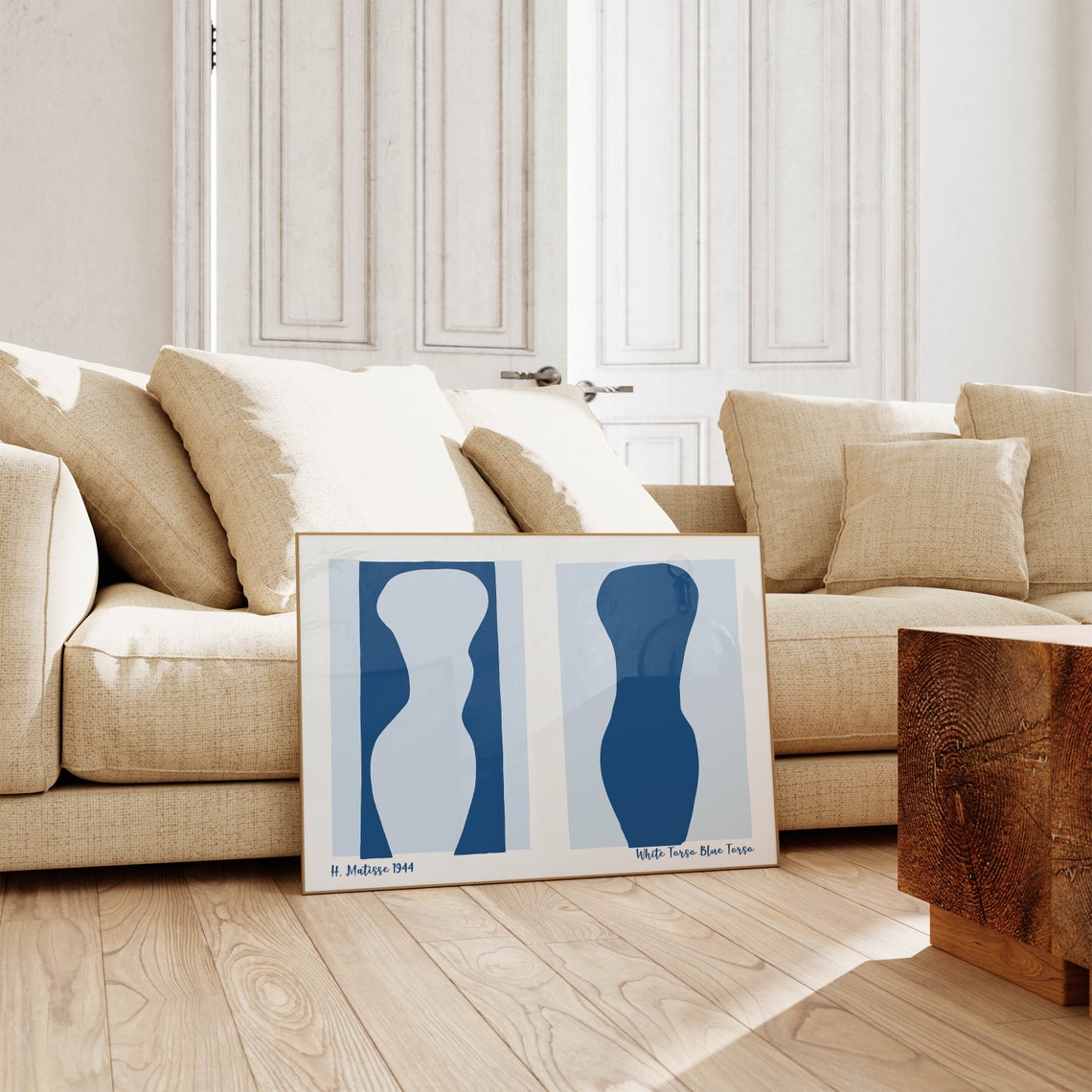 Blue Henri Matisse Print Minimalist Abstract Poster Mid Century Modern Wall Art - Image 3