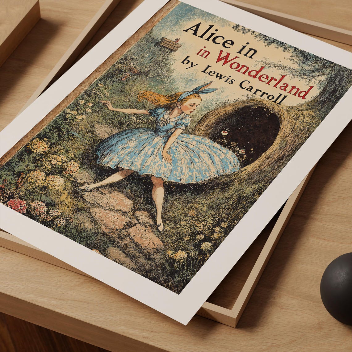Alice in Wonderland Lewis Carroll Vintage Storybook Cover Poster - Image 2