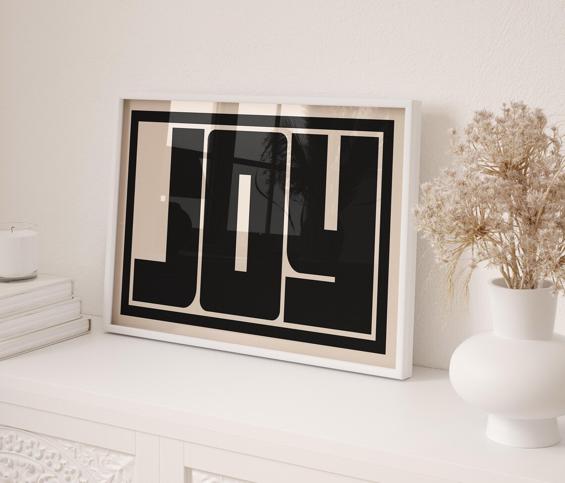 Joy Typography, Bold Minimalist Poster - Image 2