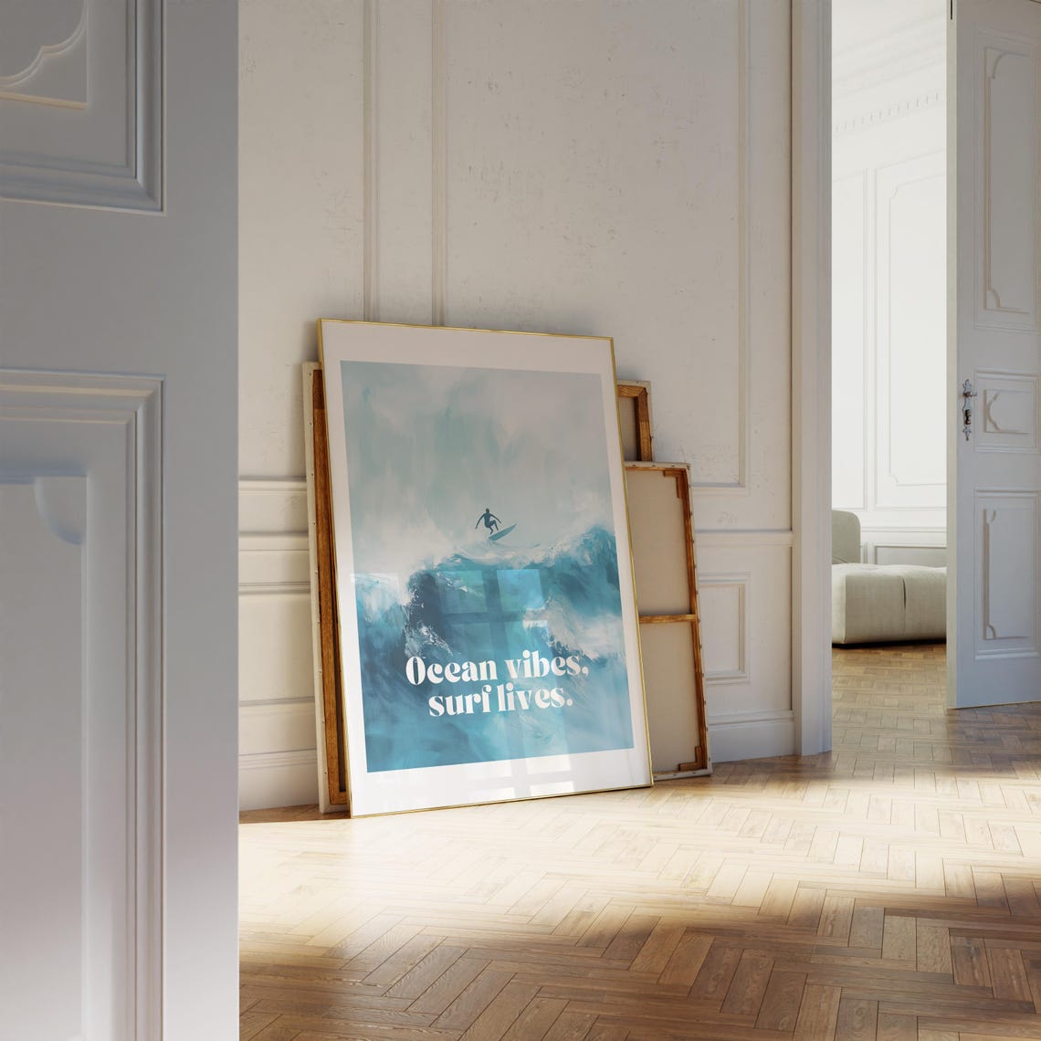 Surf Poster Retro Beach Print As Above Couch Art Surf Poster Or Coastal Prints For Aesthetic Room Decor Boho Decor Beach Poster - Image 2