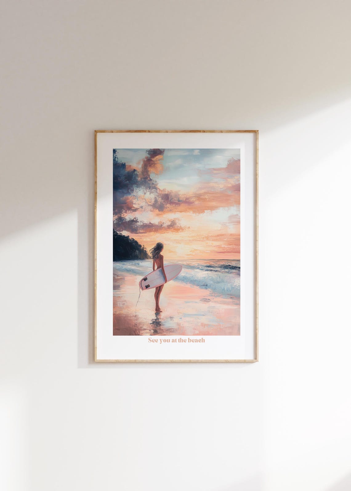 Retro Surf Poster Boho Decor Wall Art With Watercolor Print Beach Prints Waves Beach Poster Aesthetic Room Decor As Gift For Her - Image 4