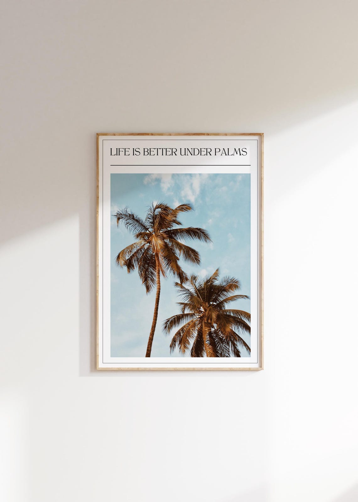 Life Is Better Under Palms Photo Palm Tree Tropical Beach Poster - Image 4