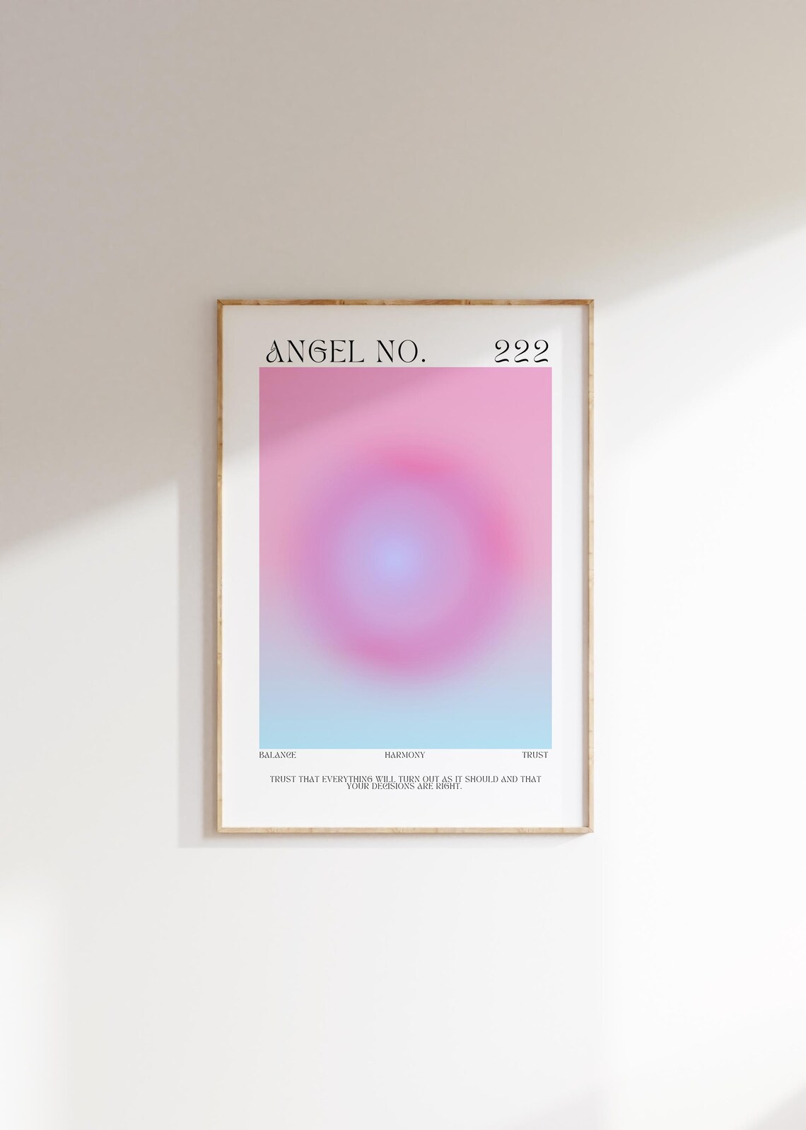 Angel Number 222 Aura Inspirational Art Print - Image 3
