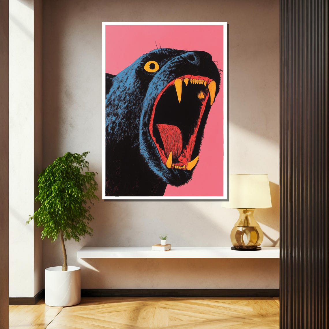Bold Panther Painting Vibrant Pop Art For Contemporary Wall Decor And Unique Gift - Image 2