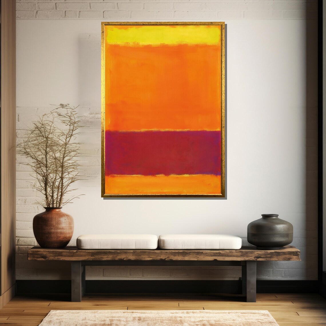 Mark Rothkos Untitled Yellow Orange And Red Vibrant And Energetic Abstract Painting Ideal Gift For Modern Art Lovers - Image 5