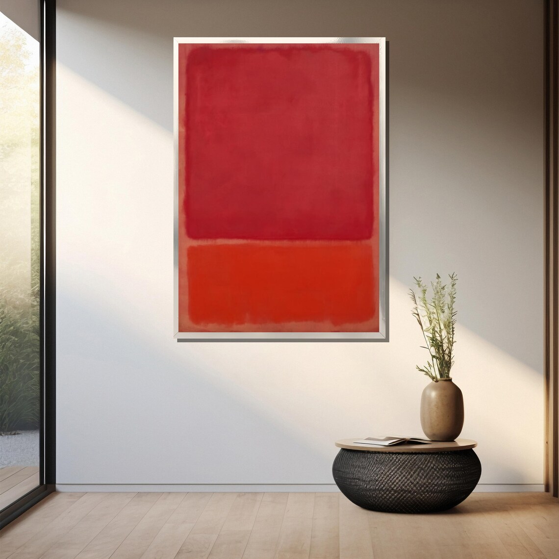 Mark Rothkos Untitled Deep Red And Warm Orange Painting A Stunning Abstract Expressionism Art Gift - Image 3