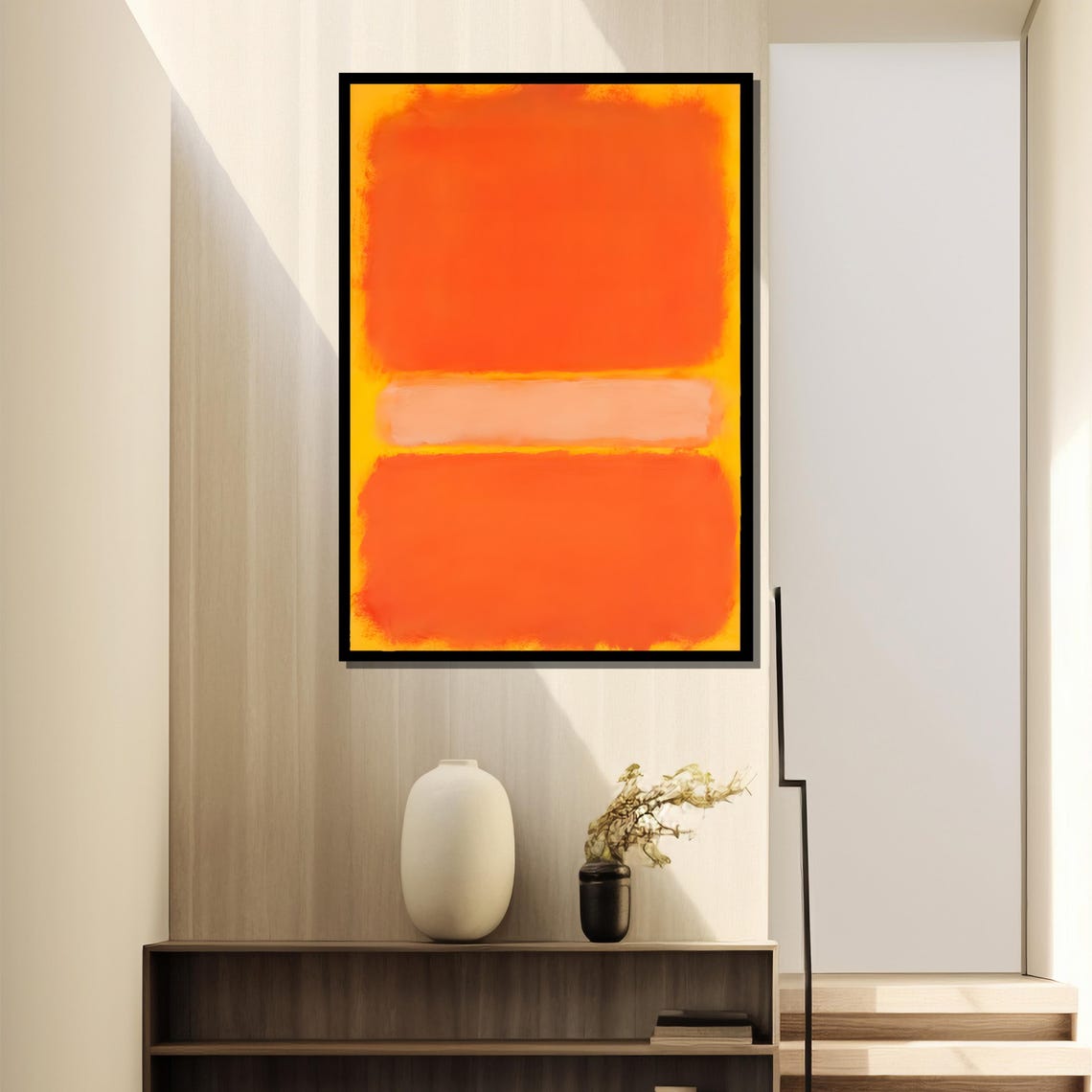 Mark Rothkos Bold Orange And Yellow Untitled Abstract Painting Gift For Modern Art Collectors - Image 4