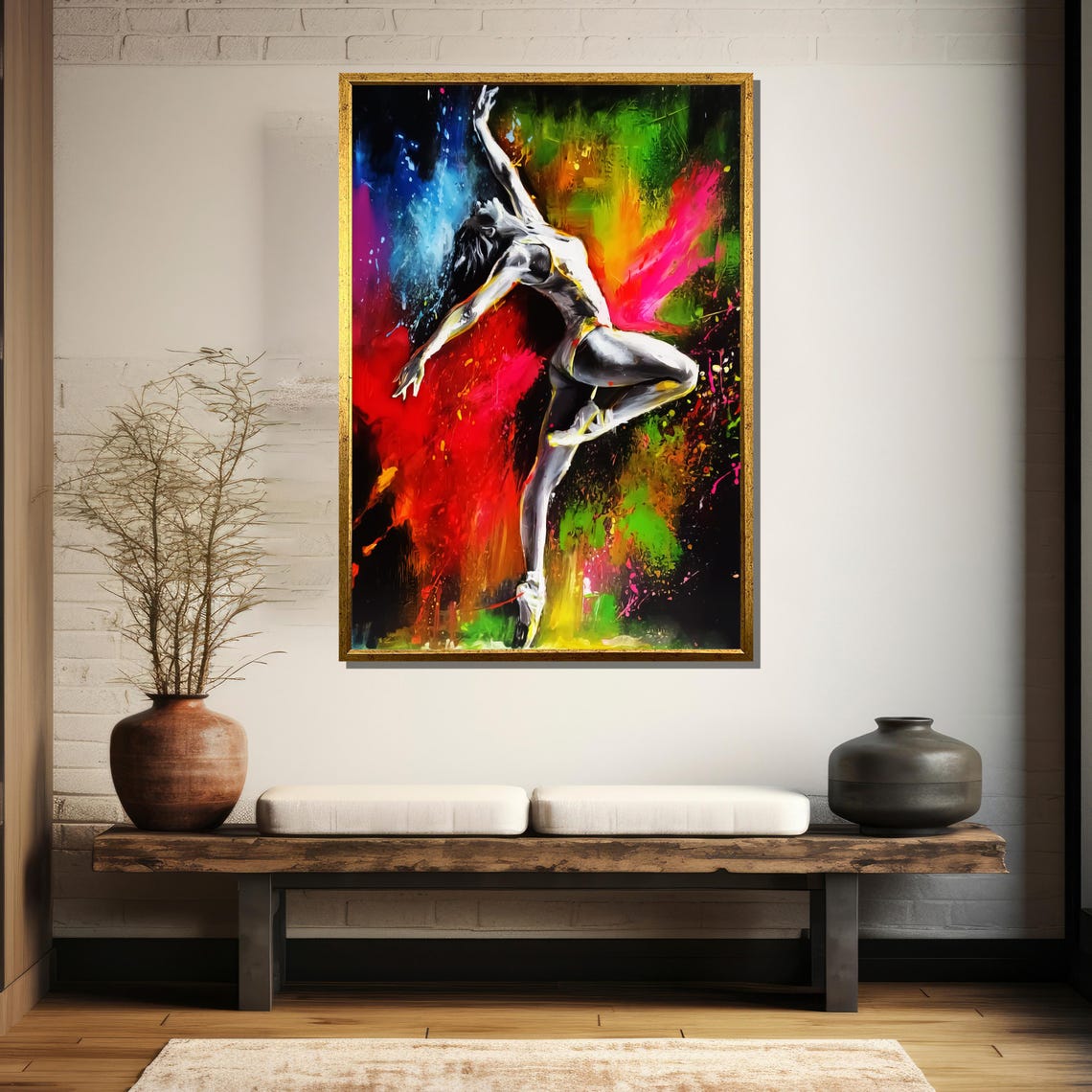 Colorful Dance Expression Painting Energetic Wall Art Gift For Ballet And Dance Enthusiasts - Image 5