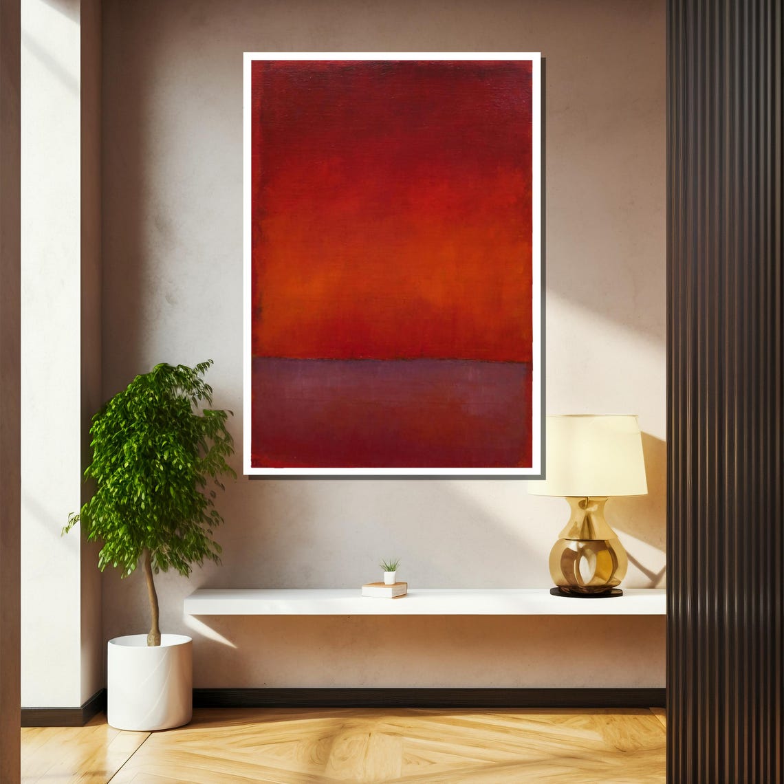 Mark Rothkos Untitled Red And Purple Bold And Emotional Abstract Painting Ideal Gift For Modern Art Lovers - Image 2