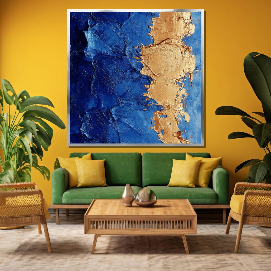 Expressionist Abstract Portrait With Vibrant Colors And Bold Brushstrokes Contemporary Art - Image 3