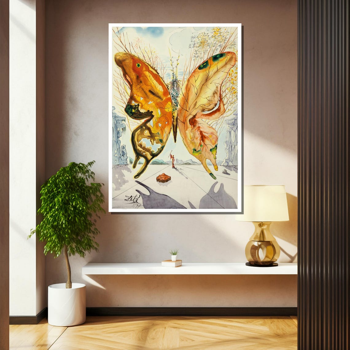 Salvador Dali Venus Butterfly Surrealist Golden Wings Poster - Image 2