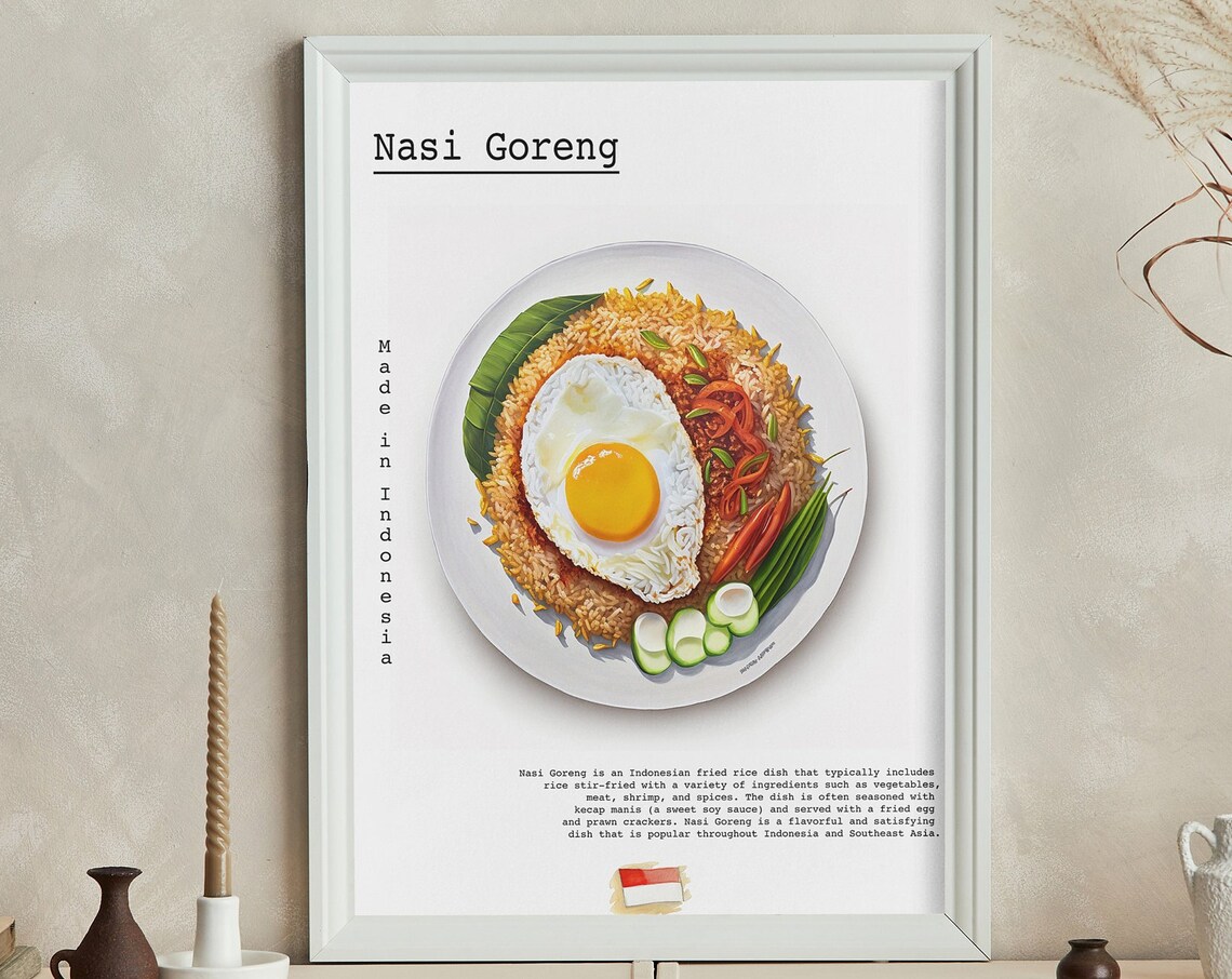 Nasi Goreng Indonesian Fried Rice National Dish Food Wall Poster