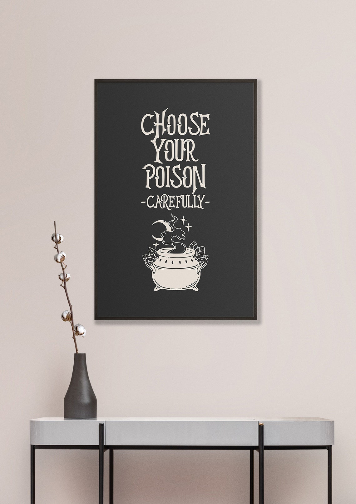 Choose Your Poison Cauldron Witchy Gothic Halloween Decor Poster - Image 4