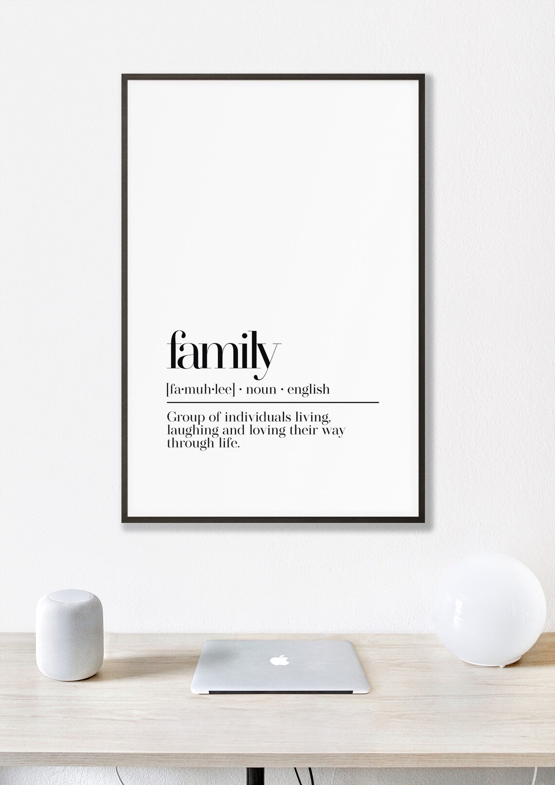 Kitchen Wall Decor Family Definition Print Dining Room Wall Art Modern Art Family Art Family Sign New House Gift Family Gift - Image 2