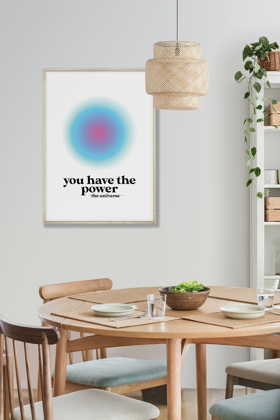 You Have The Power Aura Gradient Universe Manifestation Style Quote Poster - Image 5