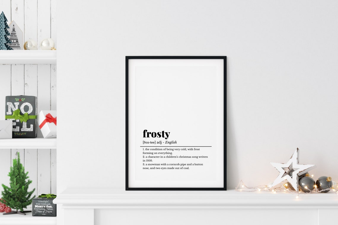 Frosty Definition Christmas Poster Minimalist Holiday Wall Decor - Image 2