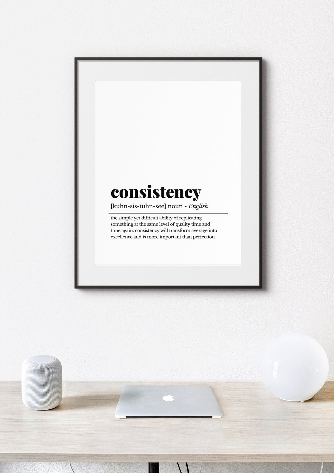 Consistency Definition Noun Motivational Typography Wall Poster - Image 4