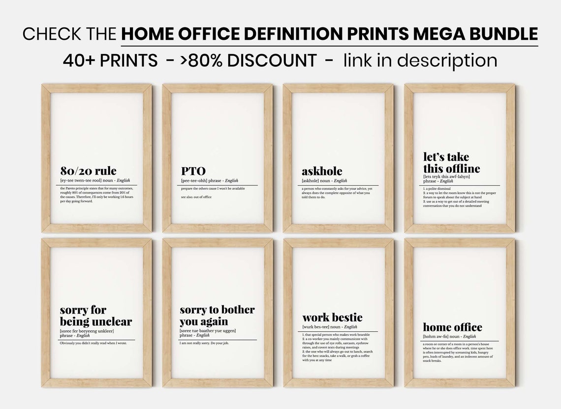 Just Following Up Funny Definition Poster Office Email Humor Decor - Image 3