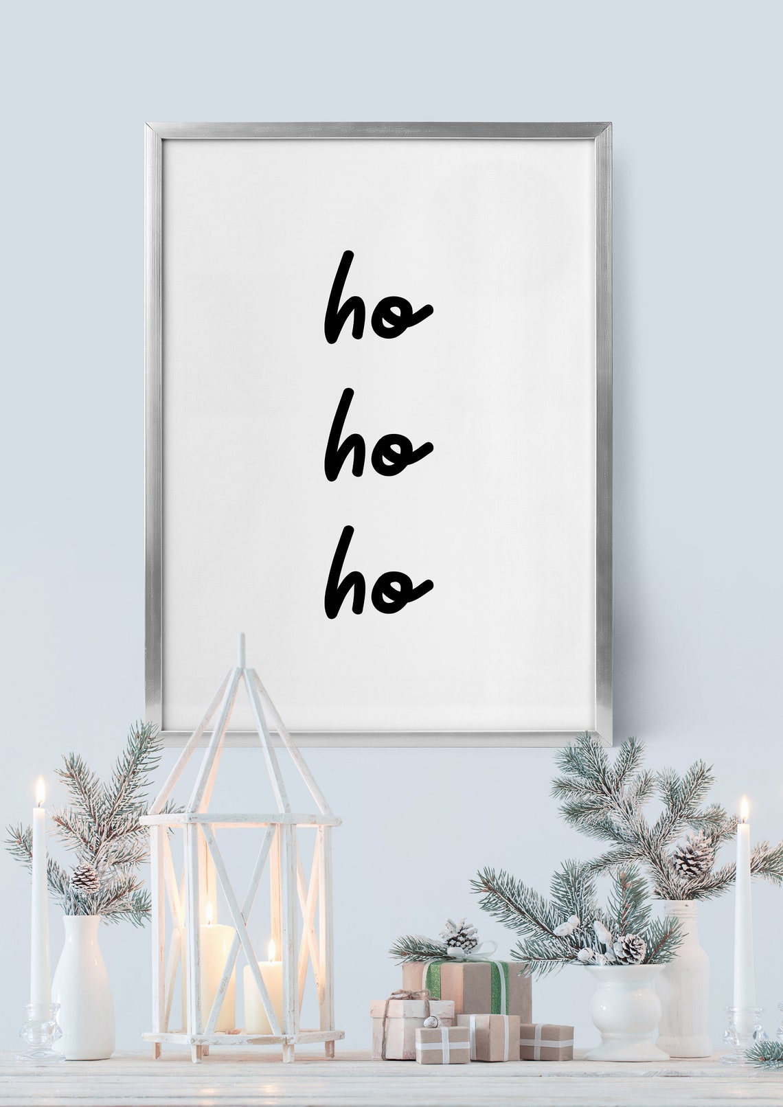 Ho Ho Ho Handwritten Script Christmas Holiday Season Cheer Poster - Image 5